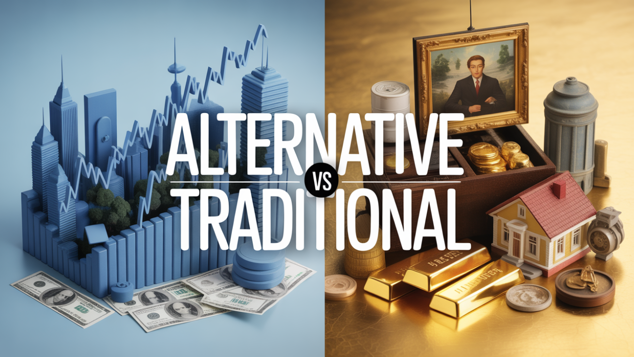 alternative investments vs traditional investments comparison chart showing liquidity returns and fees