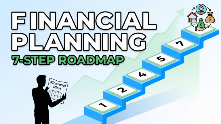 a stair showing 7 step comprehensive financial planning process